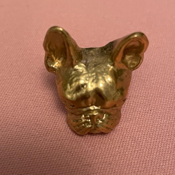 **Frenchie Lovers!** Gold brass French Bulldog ring - Picture 7 of 12